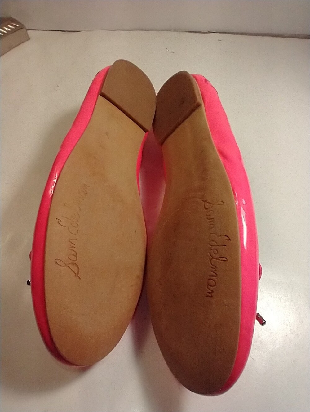 Sam Edelman Felicia Pink Patent Leather Ballet Flats Shoes Women's sz 7.5M. - Picture 9 of 12
